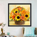 5D Diamond Painting Cross Stitch Basket Sunflower Embroidery home decor LJ