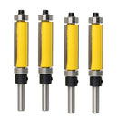 4x Carbide Flush Trim Router Bit 1/4" Shank 1/2" Woodworking Power Tool 38mm