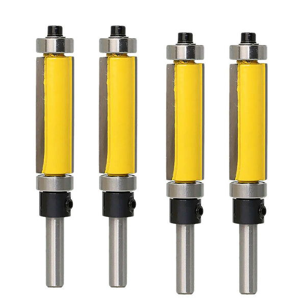 4x Carbide Flush Trim Router Bit 1/4" Shank 1/2" Woodworking Power Tool 38mm
