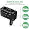 Car LCD Cigarette Lighter Socket Distributor DC 12V Dual USB Charger Power QNF