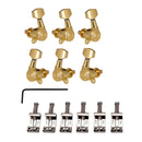 6pcs Guitar Bridge Saddles + 3R3L Guitar Tuning Pegs for   Guitar