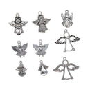 35pcs Angel Wing Charms Jewelry Pendants Key Chain Key Ring Ornaments