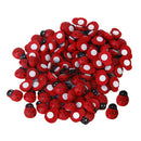 100pcs Mini Red Wood Ladybug Stickers DIY Scrapbooking Children Craft Decor