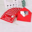 1x To Santa Claus Fabric Envelope Small Red Print Bag Christmas Decor Gift ME