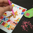 6pcs Cartoon Greeting Cards DIY Diamond Painting Birthday Postcards Craft