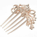 Rhinestones Pearls Bridal Wedding Party Hair Comb Headdress Clip Pin Decor,