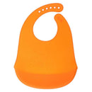 Cartoon Baby Silicone Bib Waterproof Boy Girl Feeding Saliva Towel (Orange)