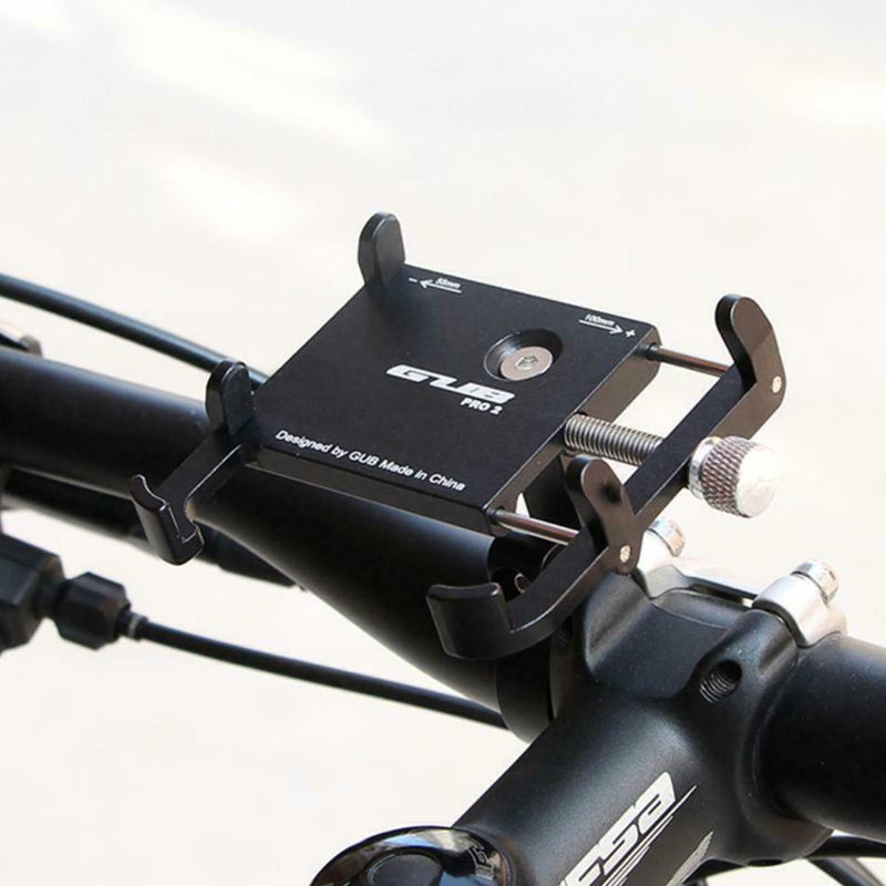 Aluminum Bicycle Handlebar Phone Holder Bracket for 3.5-6.2in Smartphone(A)