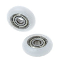 10Pcs Nylon Plastic Carbon Steel Bearing Pulley Wheel Embedded Groove 5x23x7.3mm