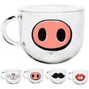 540Ml Novelty Glass Cup Mugs Coffee Tea Milk Breakfast Mug Creative Gifts B S5S1