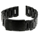 Bracelets watch links clasp stainless buckle 20mm end right Solid Black str T9B2