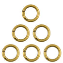 12pcs 25mm O Ring Round Carabiner Snap Clip Trigger Spring Keyring Buckle