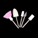 5 Bits Drill Buffer File Polishing Sanding Grinding Head Manicure Nail Art To Gw