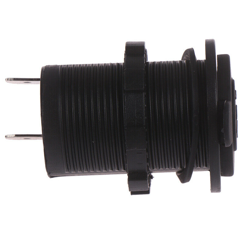 1 Pcs Waterproof 12V Car Black Socket USB Charger Power Adapter Outlet ME