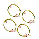 4 Pieces Floral Angel Garland Charms Elf Pendant DIY Jewelry Embellishments