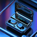 F9-5 Wireless Bluetooth V5.0 Earphones In-ear Stereo U-Type Headset (Black) SN9F