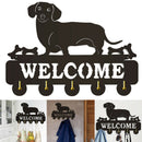 Towels Scarfs Key Holder Wall Hook Self  5 Hooks Dachshund Shape Bag