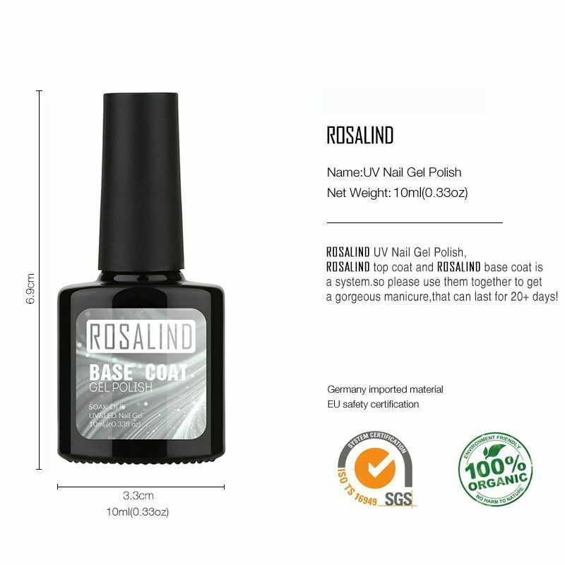 Rosalind 10Ml Top Coat Base Coat Gel Nail Polish Gel Polish Nail Art Uv Led A6I4