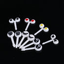 10Pcs reusable eye mini fruit fork sign cartoon kids food picks desert`toothpick