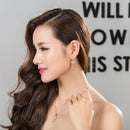 Chic Large Filigree Leaf Zircon Dangle Drop Earring Women Girls Jewelry