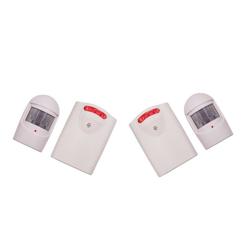 2xWireless Driveway Alarm PIR Motion Sensor Driveway Security Intruder Alert Kit