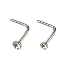 21Pcs/Set Crystal Nose Hoop Ring Bone Bar Pin Cartilage Piercing Studs Jewelry U
