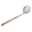 13.4'' Ice Fishing Scoop Ice Scooper Iron Slush Skimmer with Wood Handle