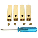 4pcs luxury metal aglet shoelace screw replacement color: Golden
