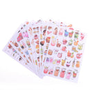 2Sheets Creative Food Drinks Diary Scrapbook Decoration DIY Stickers Toys Gift /