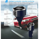 Bluetooth 4.2 Hands-free Car Kit LCD FM Transmitter USB Charger MP3 Player