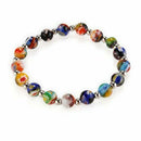 Multicolor Millefiori Lampwork Glass Bracelet Fashion 0.31"