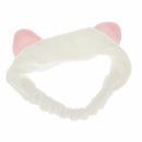 Hairbands hair ornament with cat ear for facial - white