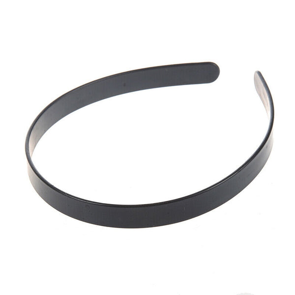 1/2" Black Plastic Hair Headband - 36 Pieces Z5P3