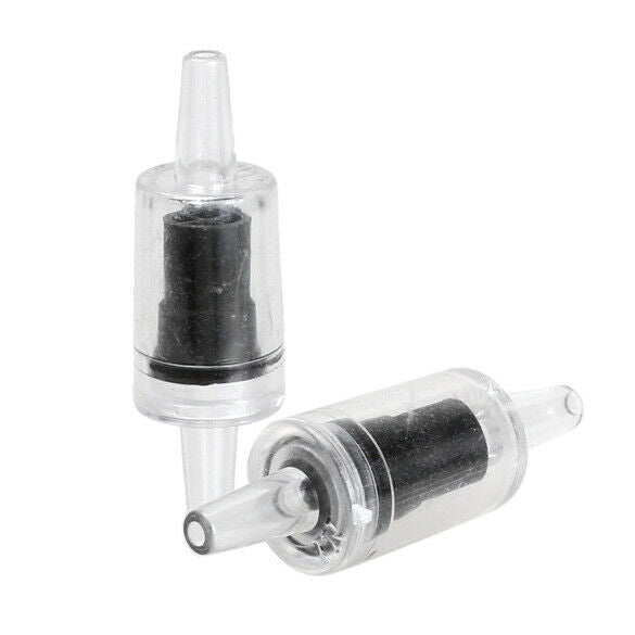 5 X One Way Non-Return Check Valve Aquarium Co2 System Air Pump Black