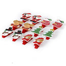 12x Wooden Pegs Clips Clothpins Christmas Theme Santa,Tree,Stocking,Reindeer etc