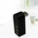 1Pcs Mini 3 Ports USB 3.0 Rotating Splitter Adapter Hub Connectors For PC Laptop