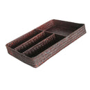 Drawer Organizer Storage Box Dividers 4 Compartment Tray Holder Coffee