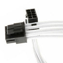 8-Pin ATX CPU ATX White Sleeve 30CM Extension Cord Shalkds 2 Cable Comb drg erew