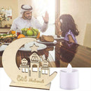 Star Sharp Corner Moon Eid Mubarak Wooden Diy Pendant Decoration Furniture E3J7