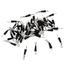 100pcs Metal Fishing Rolling Swivels Fast Link Quick-Change Snap Connector 1.2cm