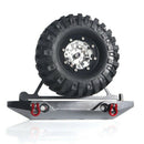 SCX10 CNC Rear Bumper Bull Bar with Spare Tire Carrier Shackles for Rock Cr
