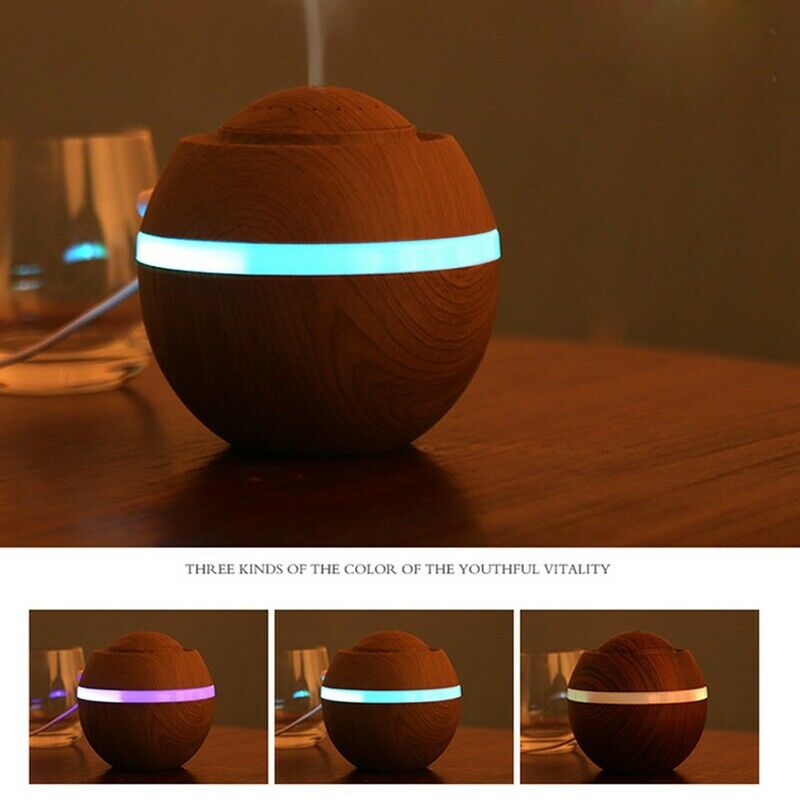 500Ml Usb Air Aroma Humidifier Ultrasonic Led 7 Color Changing Essential Oi S8J9