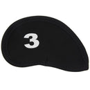 Set of 10 Golf Iron Head Cover Neoprene Club Wedge Protective Headcovers Bl Y6U6