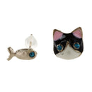 Woman's Fashional Earrings, Cat and Fish P5F7