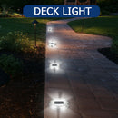 4LED Round Ground Light Waterproof Solar Underground Lamp (Cold White)