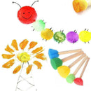 5pcs/Kit DIY Wooden Painting Brushes Sponge Graffiti Pen Kids Doodle 2019