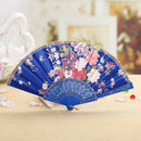 Folding Fan Chinese Flower Lace Silk Hand Held Fan Wedding Dancing Party  JR