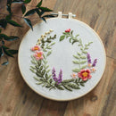 DIY Needlework Kits with Embroidery Hoop Cross Stitch Craft, Flower Pattern