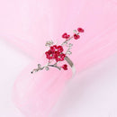 Exquisite small red flower napkin buckle table napkin ring alloy napkin ring Hn