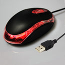Black B Wired Optical Light Scroll Wheel Mice Mouse for PC Laptop Computer TDES